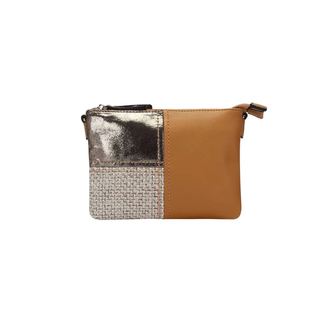 DAMEN 2xFach ABEND TASCHE CLUTCH POCHETTE Unterarmtasche Handtasche Schultertasche Umhängetasche Leder Optik Silbern