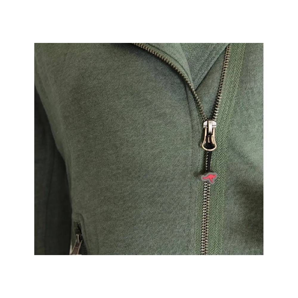 Damen Bikerjacke KangaROOS Lässige Sportliche Jacke Biker Style Sweatjacke FRÜHLING SOMMER Jacket Kurz Fashion Khaki