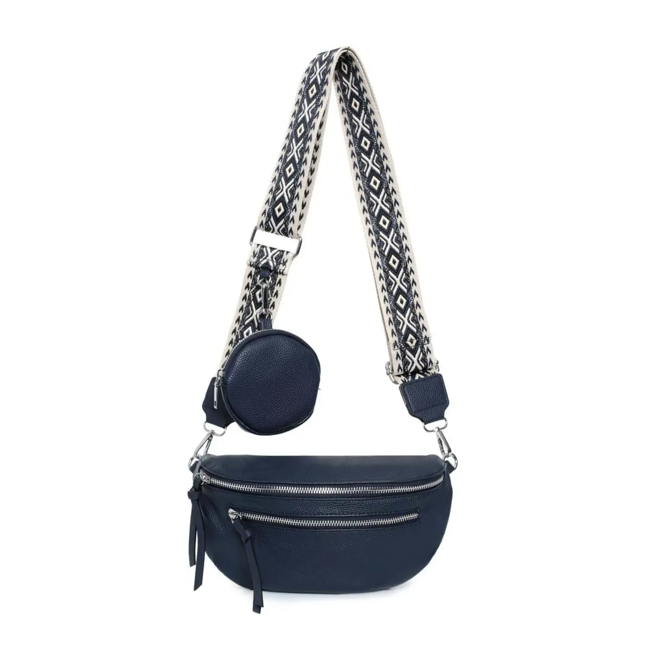 Damen Brusttasche Crossbody Tasche Umhängetasche Hüfttasche Cross-Over Bodybag Schultertasche Bauchtasche Handytasche Kunstleder