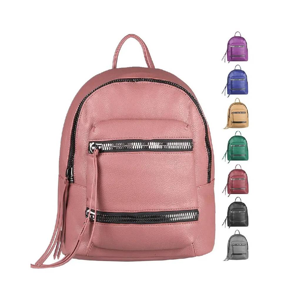 Damen Rucksack Cityrucksack Schultertasche Leder Optik Backpack Tasche Daypack Handtasche Umhängetasche