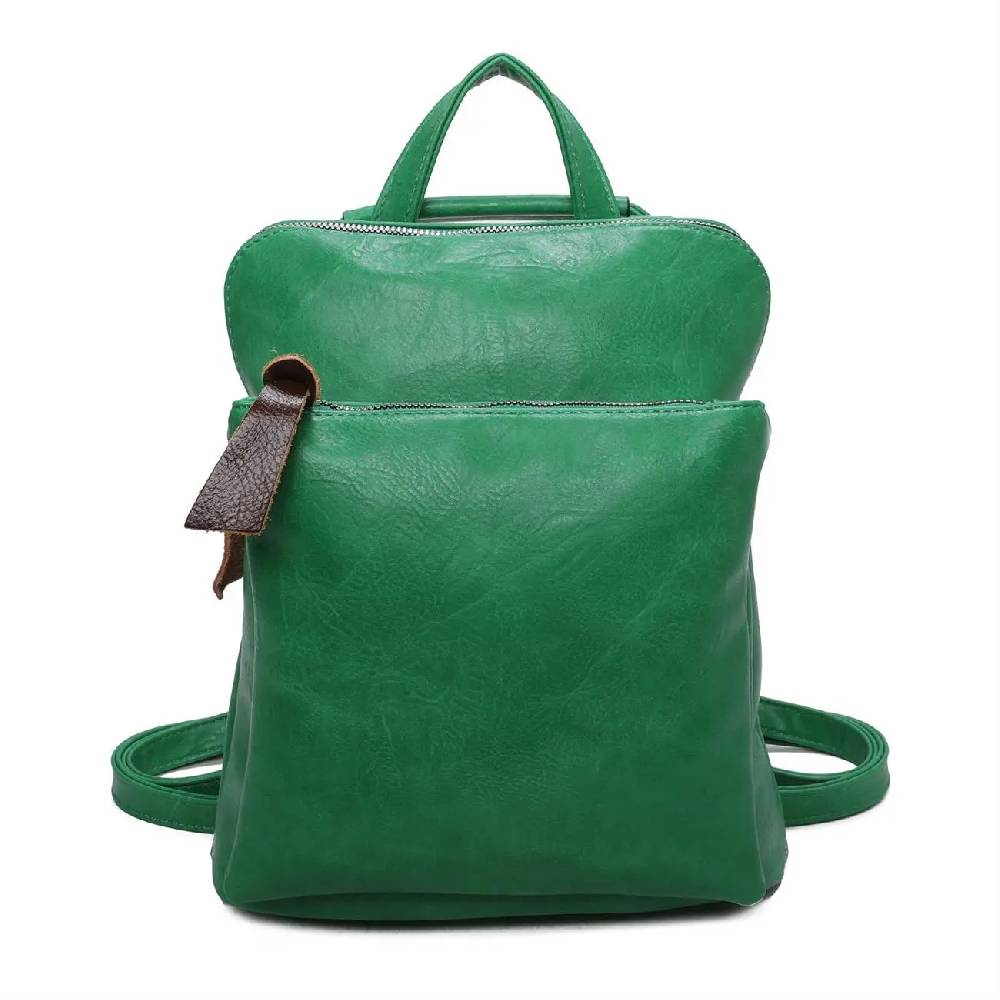 Damen Rucksack Tasche Crossbody Schultertasche Handtasche Messenger Umhängetasche Shopper Cross-Over Handgepäck Vintage Leder Optik