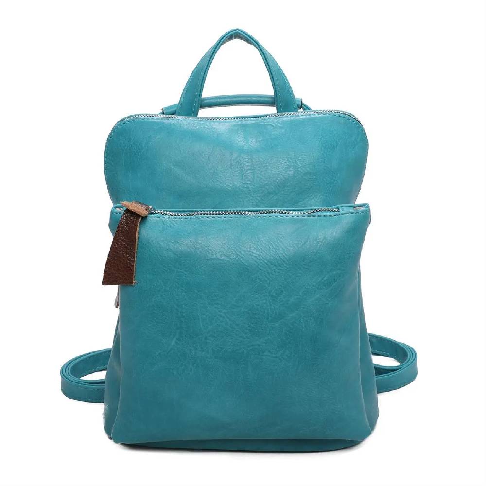 Damen Rucksack Tasche Crossbody Schultertasche Handtasche Messenger Umhängetasche Shopper Cross-Over Handgepäck Vintage Leder Optik