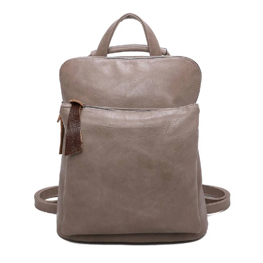 Damen Rucksack Tasche Crossbody Schultertasche Handtasche Messenger Umhängetasche Shopper Cross-Over Handgepäck Vintage Leder Optik