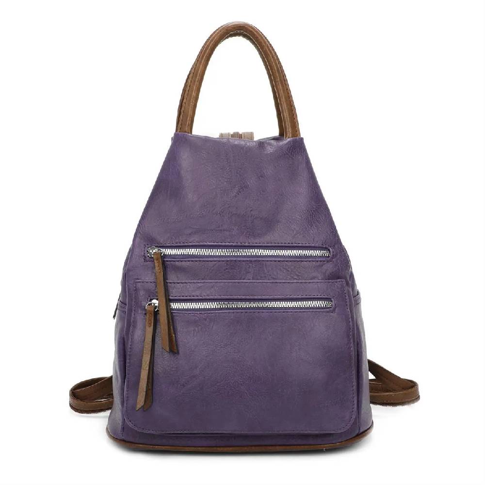 Damen Rucksack Tasche Schultertasche Handtasche Cityrucksack Leder Optik Daypack Tagesrucksack Backpack Freizeitrucksack Arbeitsrucksack