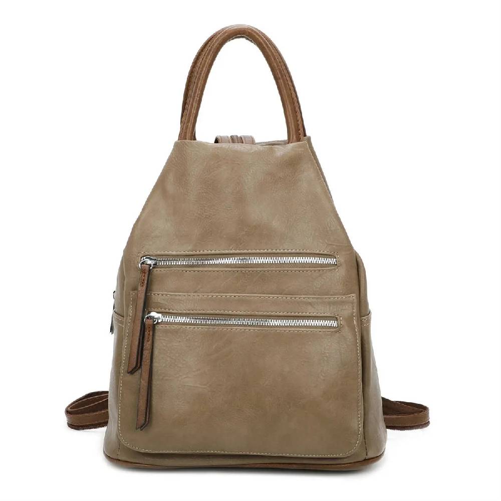 Damen Rucksack Tasche Schultertasche Handtasche Cityrucksack Leder Optik Daypack Tagesrucksack Backpack Freizeitrucksack Arbeitsrucksack