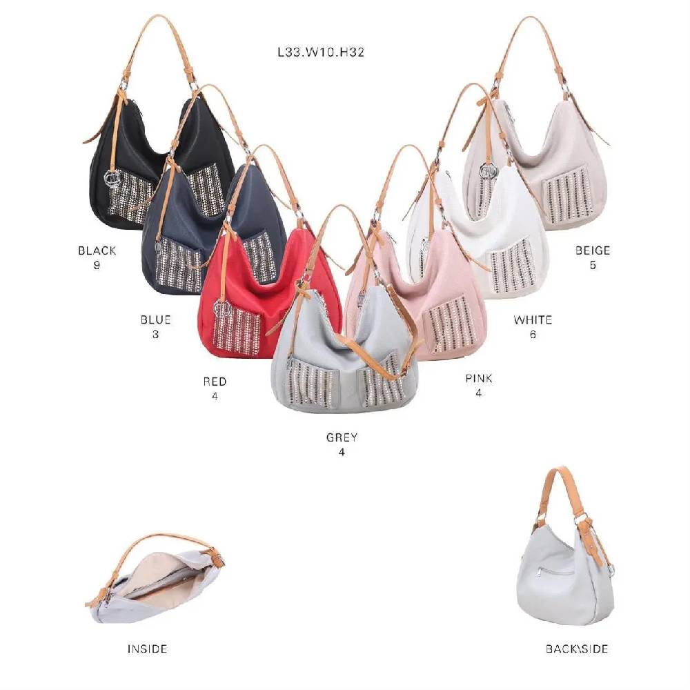 DAMEN SHOPPER TASCHE HANDTASCHE Henkeltasche Schultertasche Umhängetasche Hobo-Bag Beuteltasche Nieten Cross-Over Reisetasche DAMEN SHOPPER TASCHE HANDTASCHE Henkeltasche Schultertasche Umhängetasche Hobo-Bag Beuteltasche Nieten Cross-Over Reisetasche