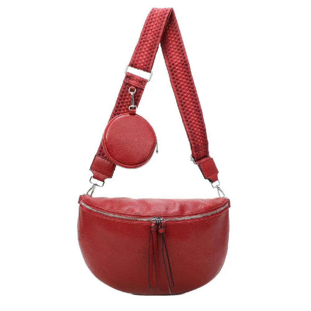 Damen Tasche Crossbody Schultertasche Gürteltasche Messenger-Tasche Hüfttasche Bauchtasche Umhängetasche Cross-Over Bodybag Handytasche Leder Optik