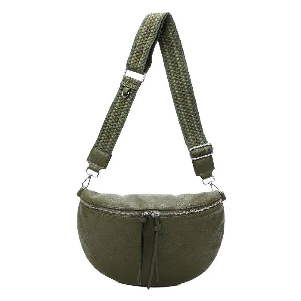 Damen Tasche Crossbody Schultertasche Gürteltasche Messenger-Tasche Hüfttasche Bauchtasche Umhängetasche Cross-Over Bodybag Handytasche Leder Optik