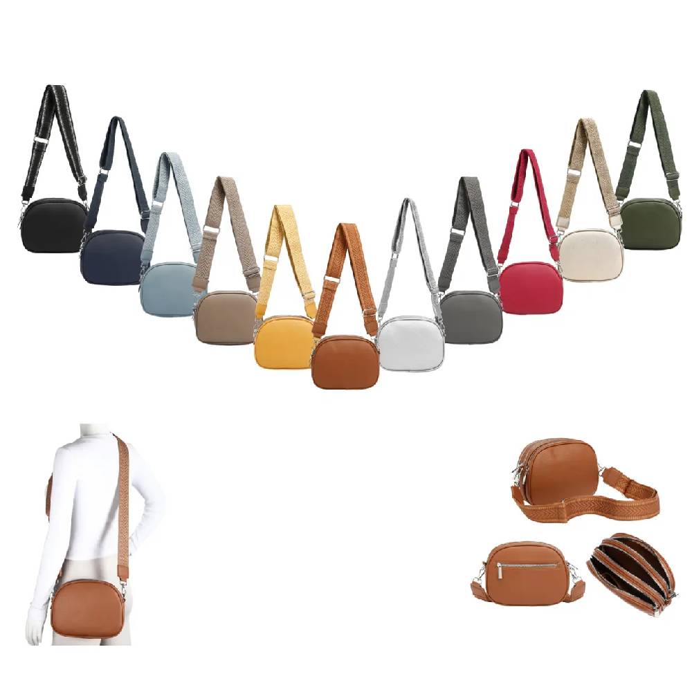 Damen Tasche Crossbody Umhängetasche Gürteltasche Bodybag Schultertasche Crossover Damentasche Kunstleder Handtasche Muster Taschengurt Reise