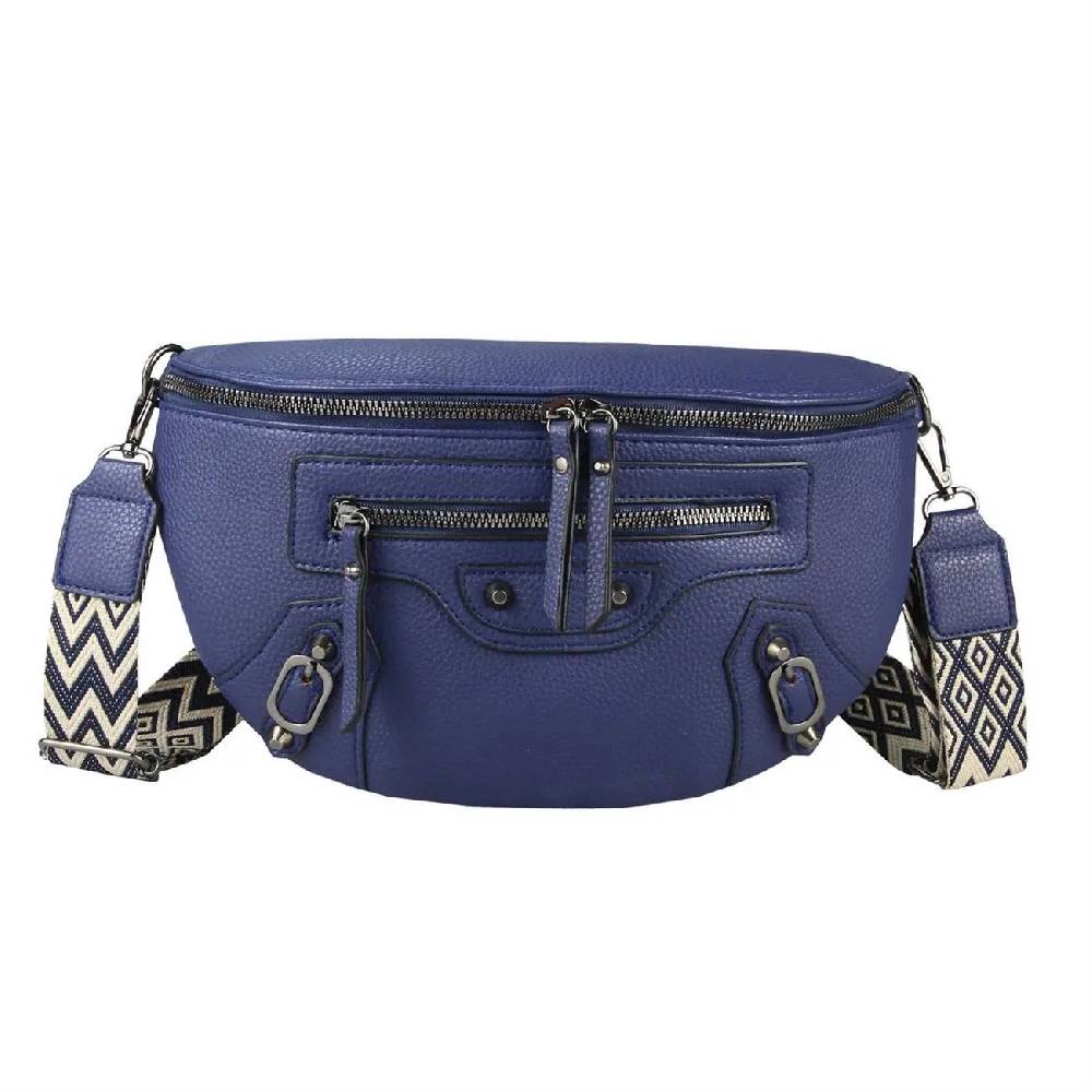 Damen Tasche Gürteltasche Umhängetasche Bodybag Brusttasche Muster Gürtel Bauchtasche Crossbody Hüfttasche Crossover Schultertasche Handytasche Leder Optik