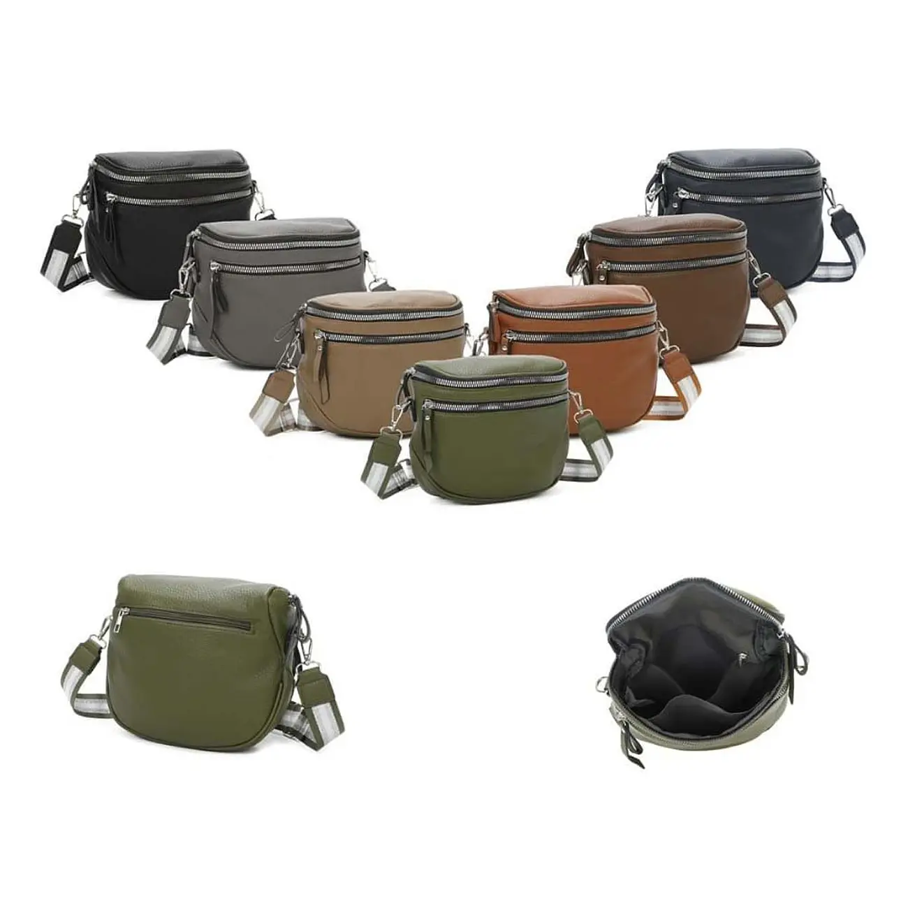 DAMEN TASCHEN Schultertasche Gürteltasche Bodybag Umhängetasche Brusttasche Crossbody Crossover Leder Optik Handtasche Shopper Kunstleder