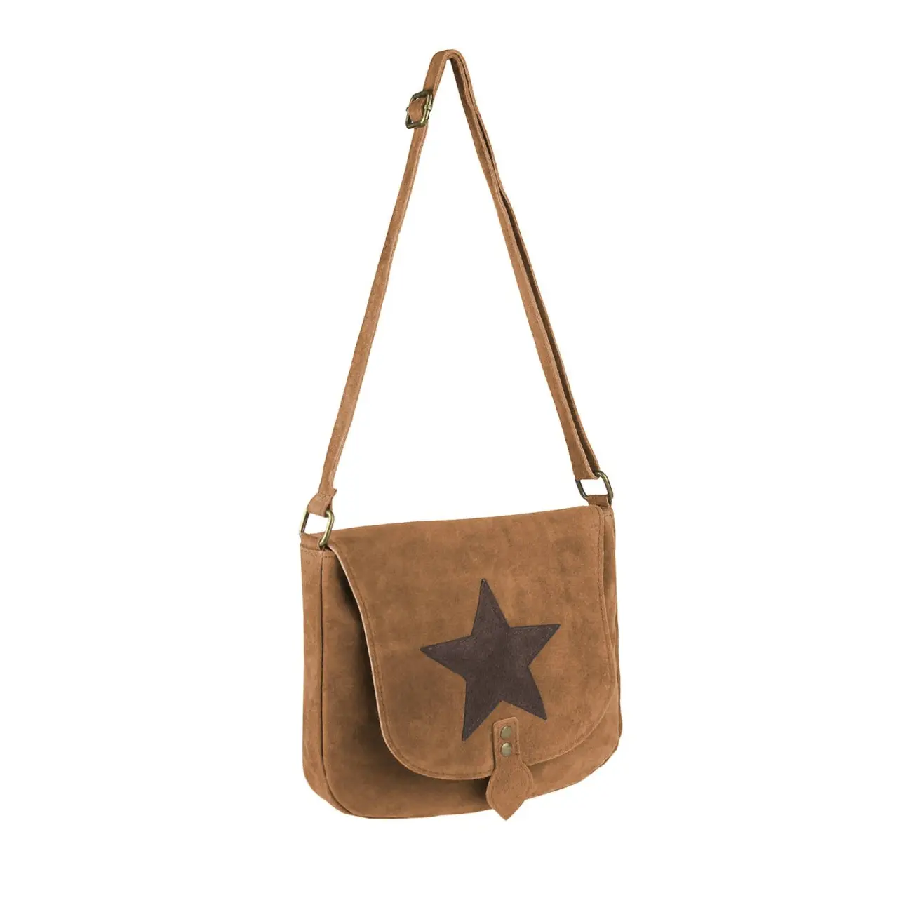 Ital-design Stern Tasche Wildleder Schultertasche Damentasche Henkeltasche Ledertasche