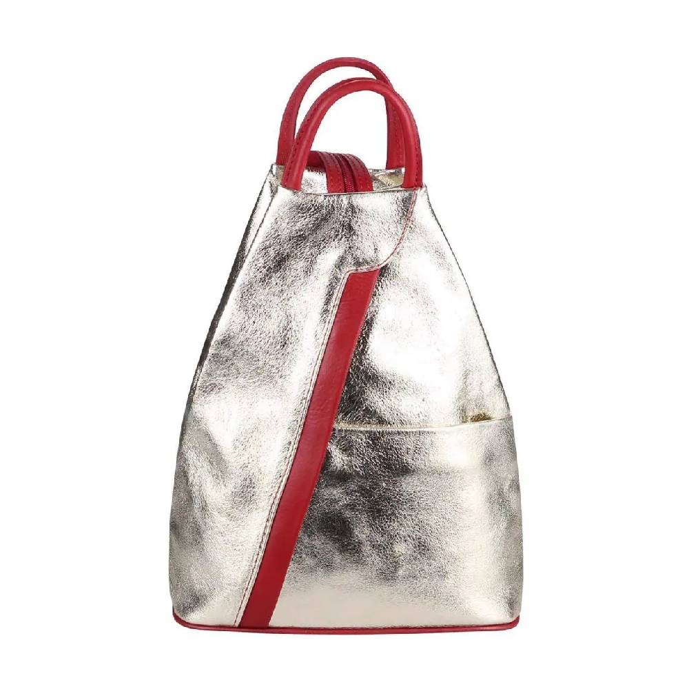 Made In Italy Damen Echt Leder Rucksack Backpack Lederrucksack