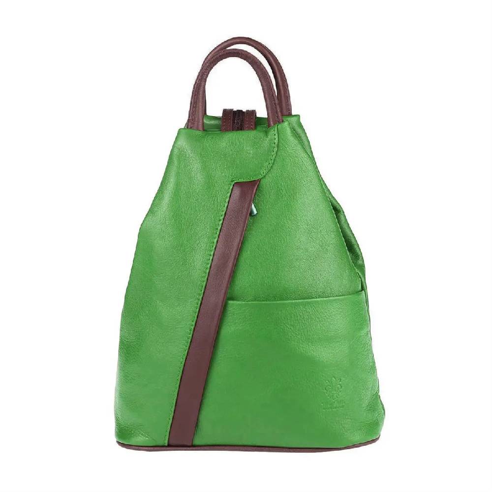 Made In Italy Damen Echt Leder Rucksack Backpack Lederrucksack