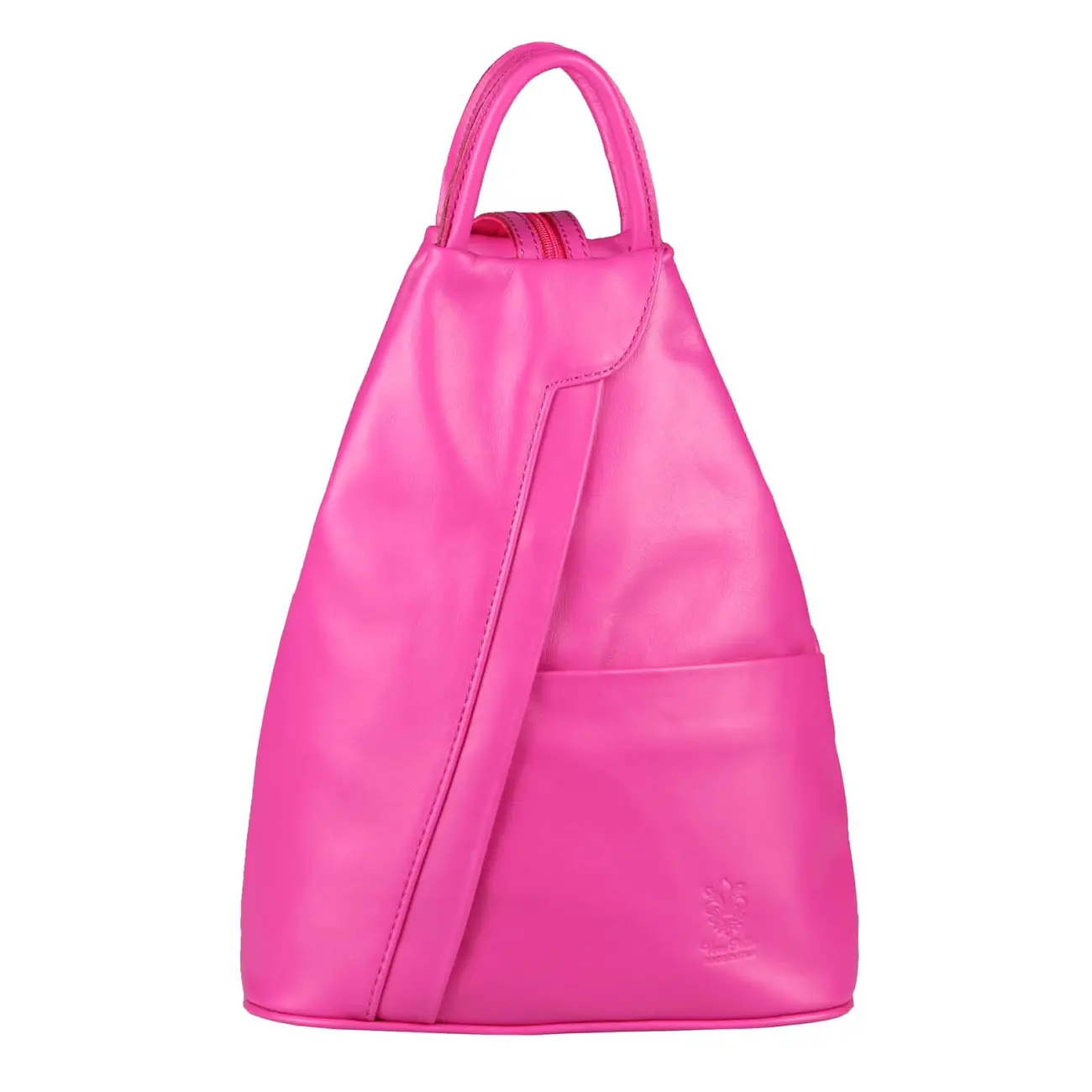 Made In Italy Damen Echt Leder Rucksack Backpack Lederrucksack