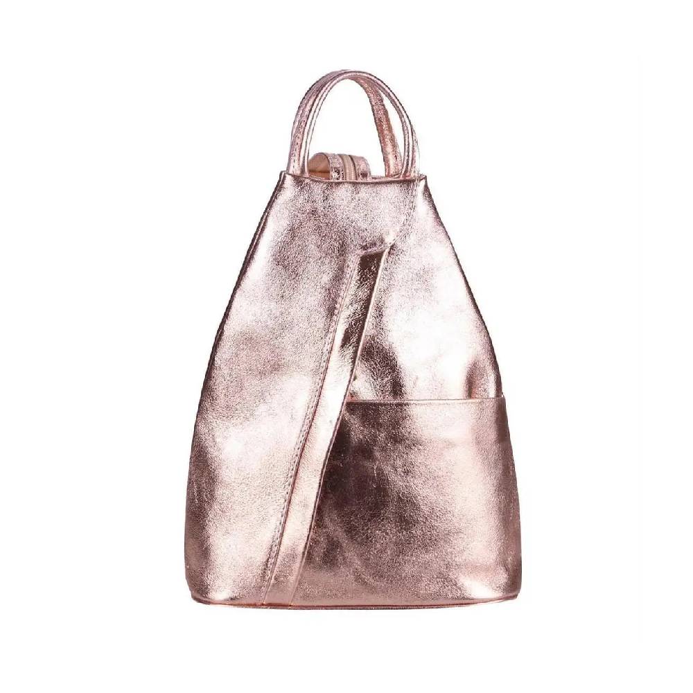 Made In Italy Damen Echt Leder Rucksack Backpack Lederrucksack