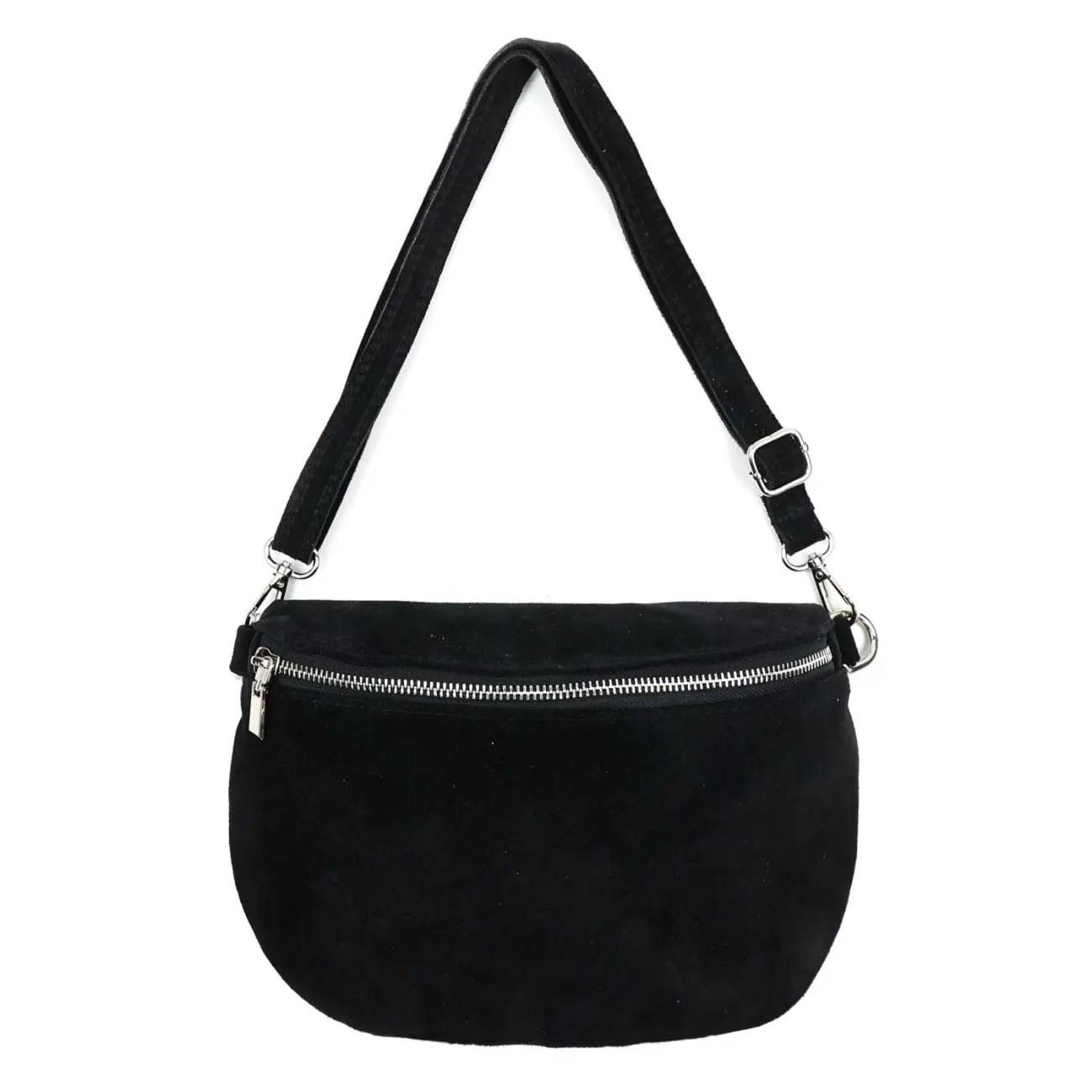 Made In Italy Damen Leder Tasche Brusttasche Gürteltasche Crossbody Hüfttasche Bauchtasche Umhängetasche Wildleder Crossover Schultertasche Handytasche Bodybag