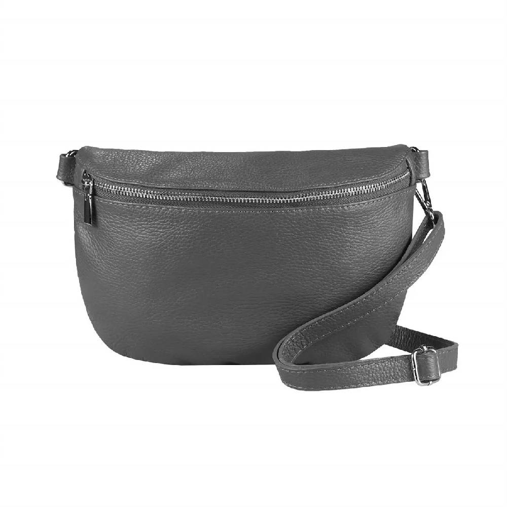 Made In Italy Damen Leder Tasche Gürteltasche Crossbody Hüfttasche Bauchtasche Umhängetasche Cross-Over Bodybag Schultertasche Handytasche Schminktasche Kosmetiktasche OBC 1054