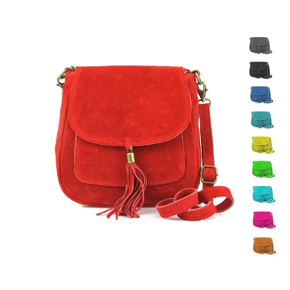 Made in Italy DAMEN LEDER TASCHE Messenger Bag Henkeltasche Wildleder Handtasche Umhängetasche Ledertasche Schultertasche Beuteltasche Fransen Cross-Over Made in Italy DAMEN LEDER TASCHE Messenger Bag Henkeltasche Wildleder Handtasche Umhängetasche Ledertasche Schultertasche Beuteltasche Fransen Cross-Over