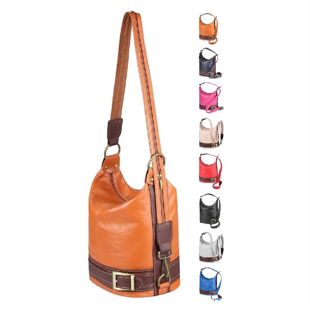 Made in Italy DAMEN LEDER TASCHE Rucksack Schultertasche Lederrucksack Ledertasche