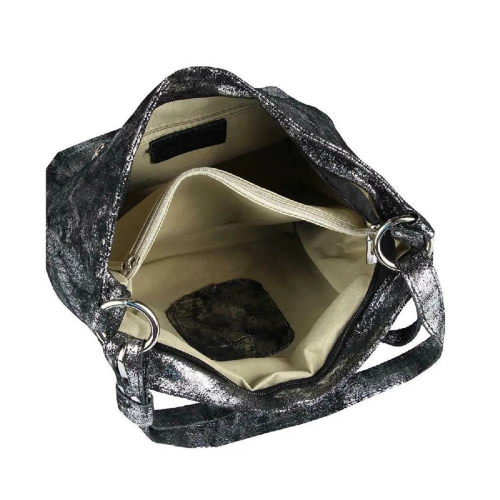 MADE IN ITALY DAMEN LEDER TASCHE Shopper Schultertasche Umhängetasche Hobo Bag Handtasche CrossOver Ledertasche Henkeltasche Sub25