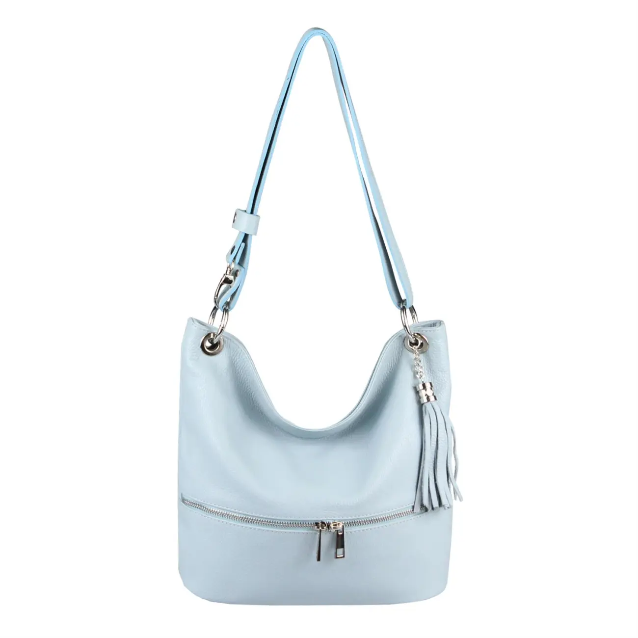 Made In Italy DAMEN LEDER TASCHE Shopper Schultertasche City Bag CrossOver Umhängetasche Henkeltasche Ledertasche Damentasche Fransen