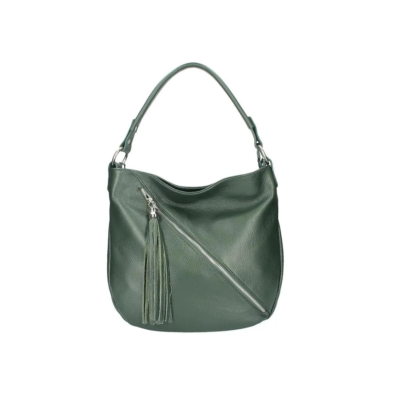 Made In Italy DAMEN LEDER TASCHE Shopper Schultertasche City Bag CrossOver Umhängetasche Henkeltasche Ledertasche Damentasche Fransen