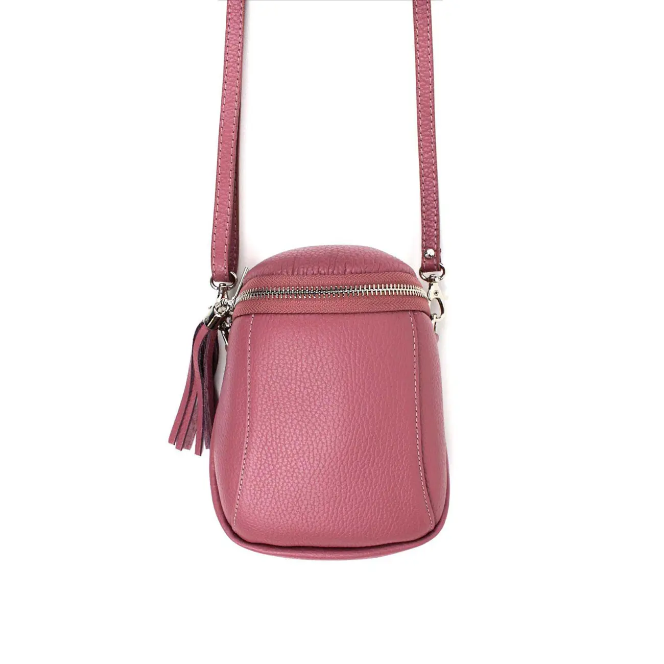 Made In Italy Damen Leder Tasche Umhängetasche Schultertasche Handytasche Geldtasche Ledertasche Crossbody Abendtasche Mini Bag