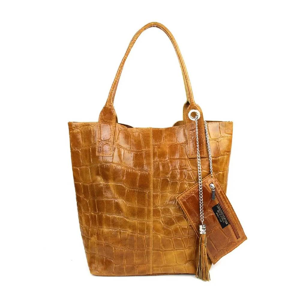 MADE IN ITALY DAMEN XXL LEDER TASCHE Wildleder Shopper Schultertasche + Schmucktasche