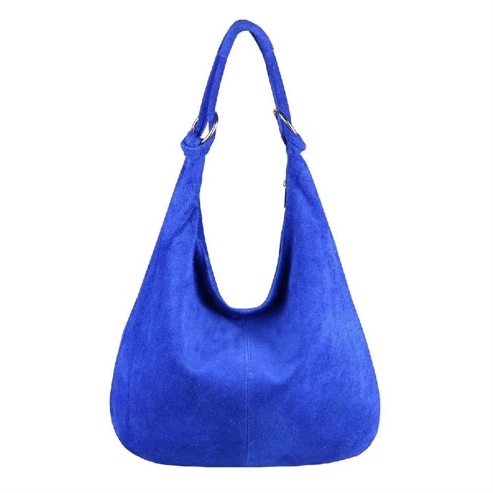 Made In Italy Damen XXL Ledertasche Wildleder Shopper Tasche