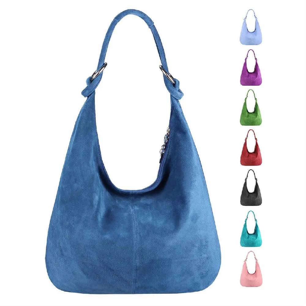 Made in Italy Damen XXL Ledertasche Wildleder Shopper Tasche Made in Italy Damen XXL Ledertasche Wildleder Shopper Tasche