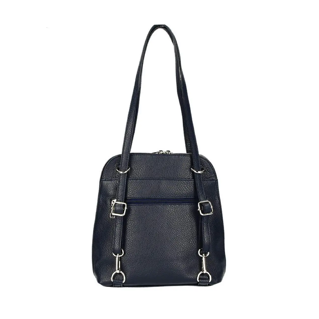 MADE IN ITALY OBC Damen Leder Tasche Rucksack 2in1 Umhängetasche Schultertasche Daypack Rucksacktasche Handtasche Ledertasche