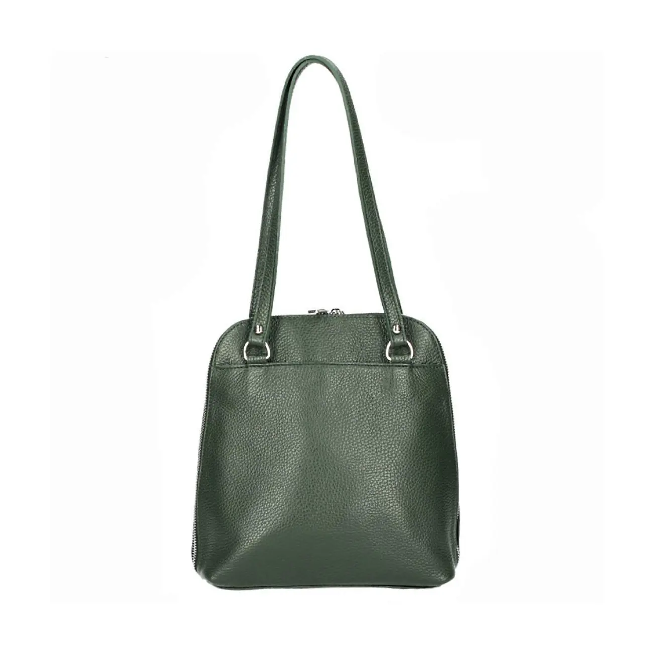 MADE IN ITALY OBC Damen Leder Tasche Rucksack 2in1 Umhängetasche Schultertasche Daypack Rucksacktasche Handtasche Ledertasche