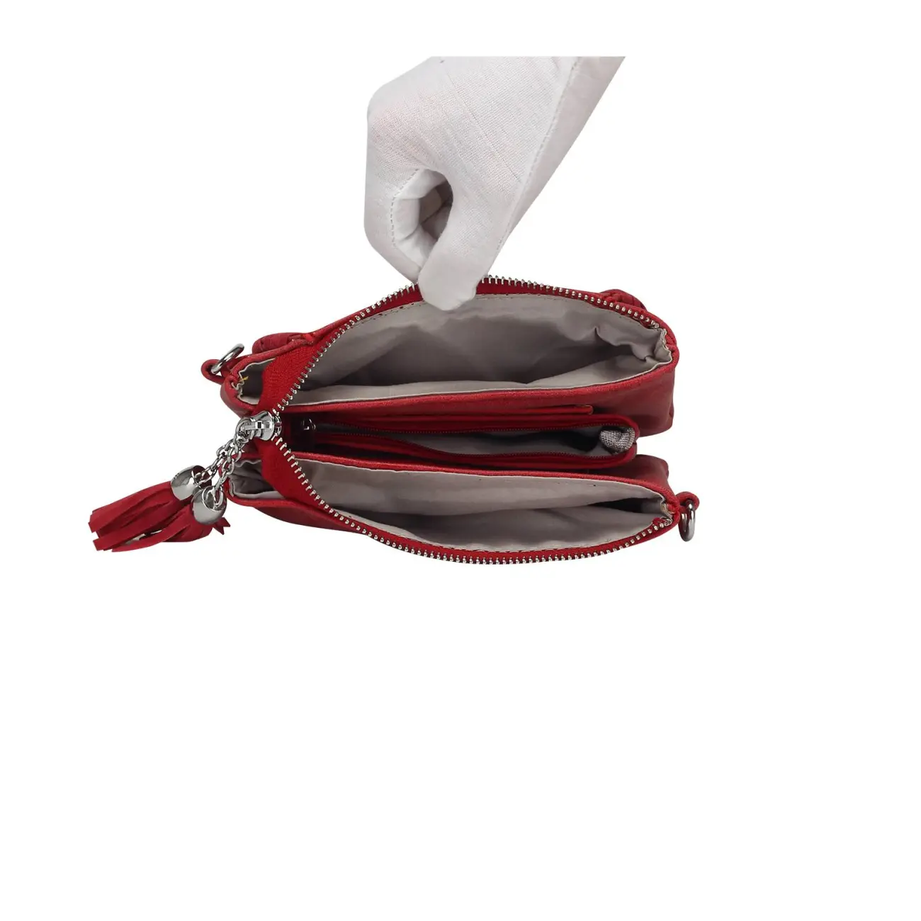 OBC DAMEN 3xFach TASCHE Kleine Clutch HANDTASCHE Geflochten Schultertasche Umhängetasche Handytasche Cross-Over Handgelenktasche