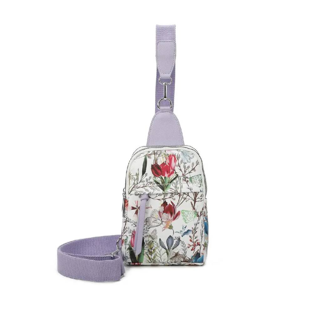 OBC Damen Blumen Bodybag Sling Tasche Rucksack Gürteltasche Crossbag Crossover Schultertasche Crossbody Brusttasche Smartphone-Umhängetasche