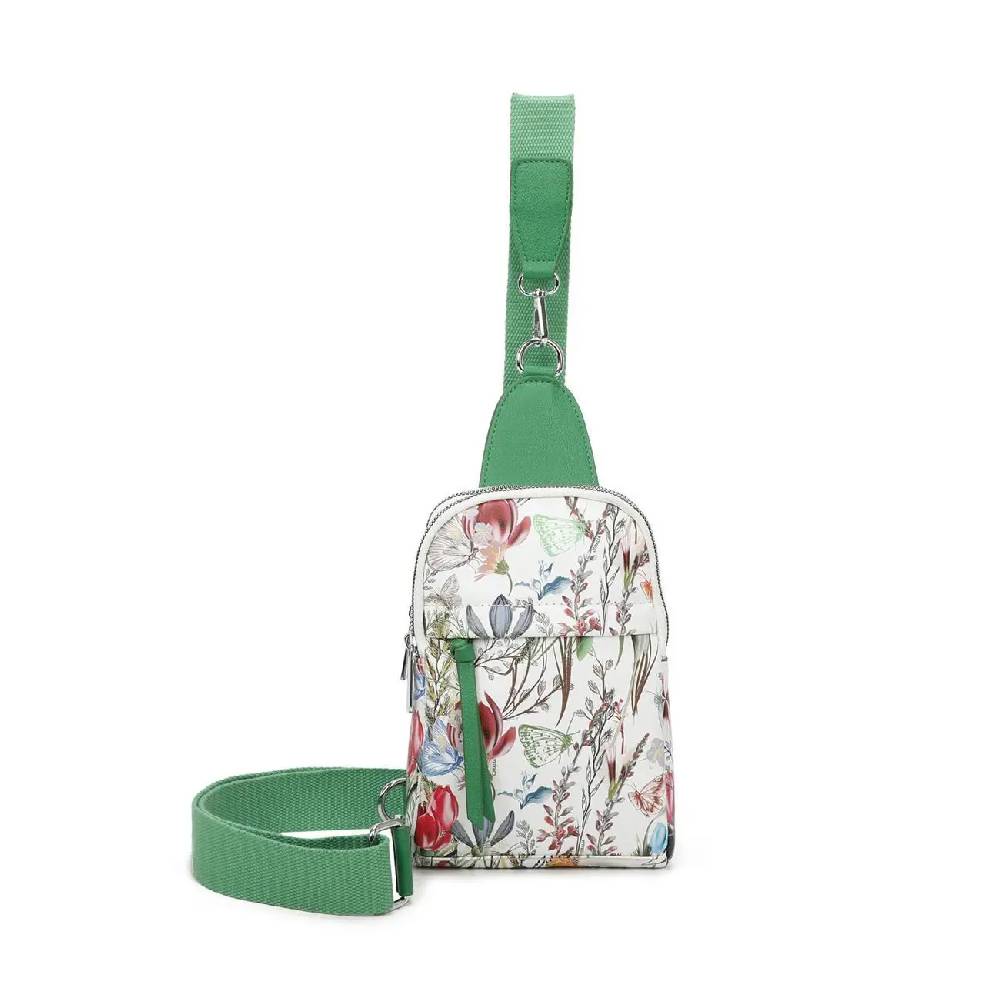 OBC Damen Blumen Bodybag Sling Tasche Rucksack Gürteltasche Crossbag Crossover Schultertasche Crossbody Brusttasche Smartphone-Umhängetasche