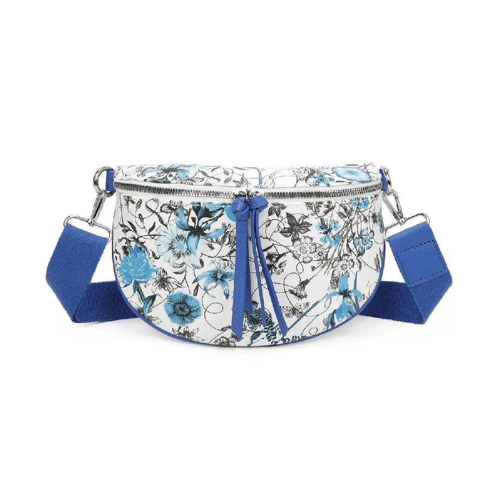 OBC Damen Blumen Tasche Schultertasche Gürteltasche Crossbody Hüfttasche Bauchtasche Umhängetasche Cross-Over Bodybag Handytasche Reisetasche Kosmetiktasche Kunst-Leder