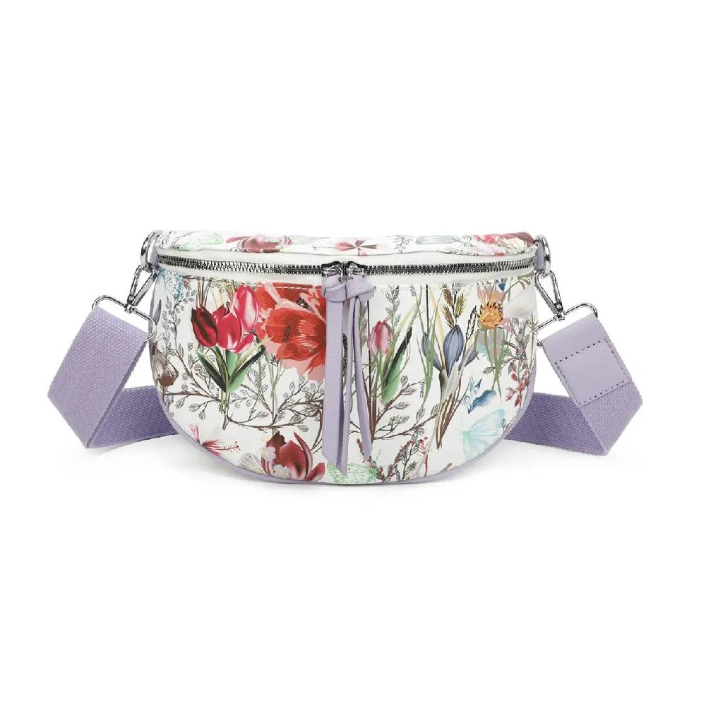 OBC Damen Blumen Tasche Schultertasche Gürteltasche Crossbody Hüfttasche Bauchtasche Umhängetasche Cross-Over Bodybag Handytasche Reisetasche Kosmetiktasche Kunst-Leder