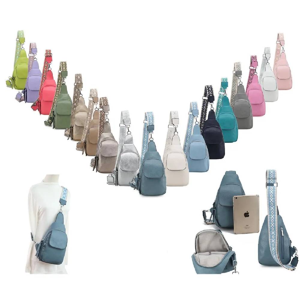 OBC Damen Crossbody Sling Tasche Rucksack Bodybag Crossbag Crossover Schultertasche Gürteltasche Brusttasche Umhängetasche