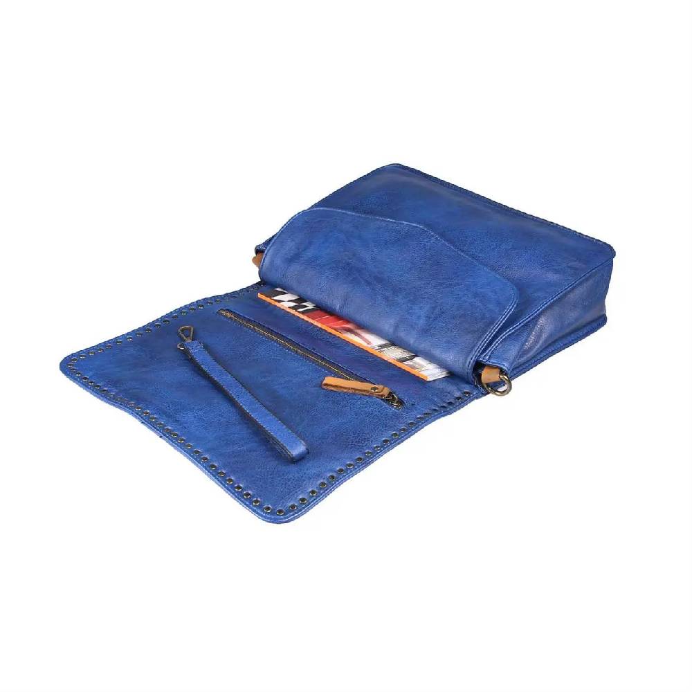 OBC DAMEN Flecht Nieten TASCHE Cross-Over Schultertasche Handtasche Umhängetasche Messenger Bag Leder Optik