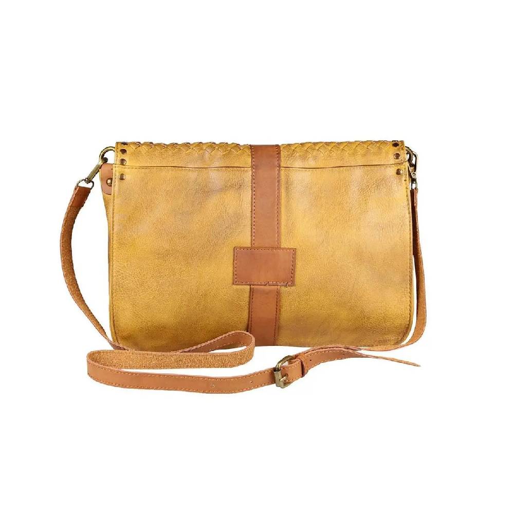 OBC DAMEN Flecht Nieten TASCHE Cross-Over Schultertasche Handtasche Umhängetasche Messenger Bag Leder Optik