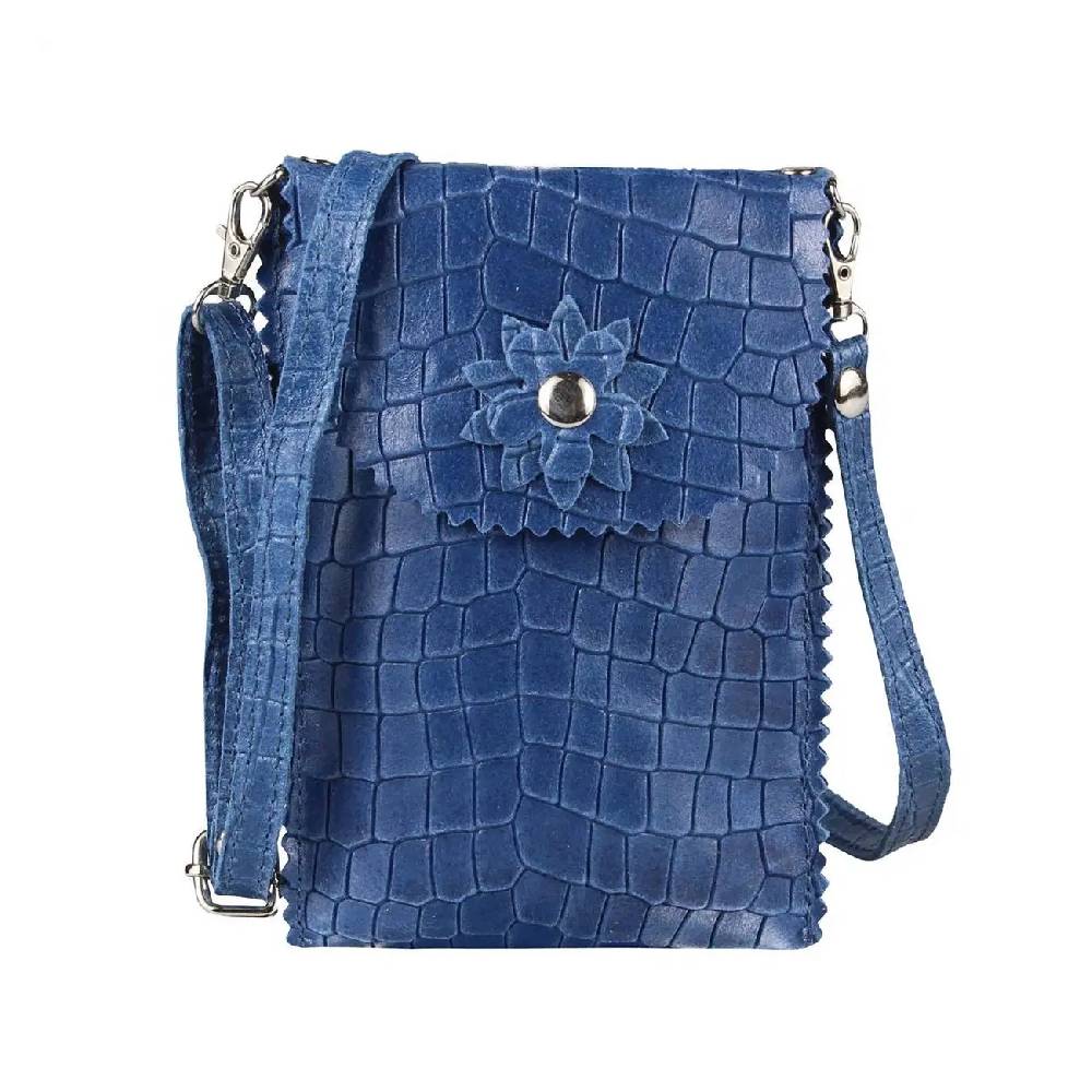 OBC Damen Leder Smartphone Tasche Umhängetasche Schultertasche Handytasche Minibag Kroko Optik Geldtasche Ledertasche Crossbody Abendtasche