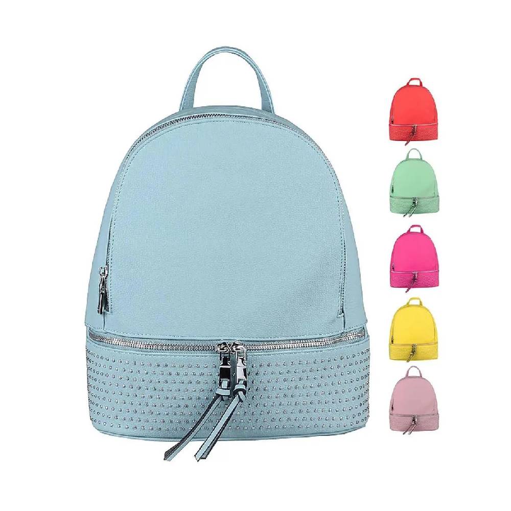 OBC DAMEN MÄDCHEN Nieten RUCKSACK Cityrucksack Stadtrucksack Backpack Schultertasche Handtasche Daypack