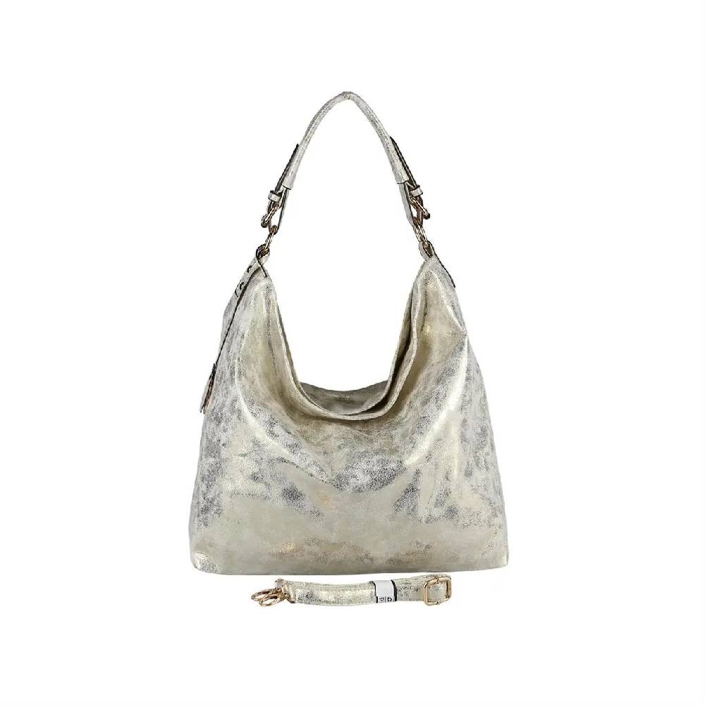 OBC DAMEN METALLIC TASCHE SHOPPER Hobo-Bag Henkeltasche Handtasche Schultertasche CROSS-OVER Umhängetasche Beuteltasche