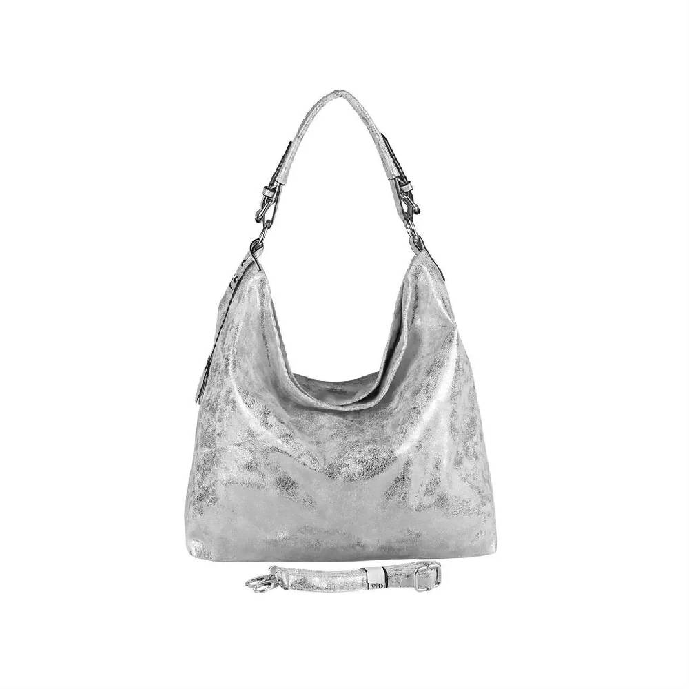 OBC DAMEN METALLIC TASCHE SHOPPER Hobo-Bag Henkeltasche Handtasche Schultertasche CROSS-OVER Umhängetasche Beuteltasche