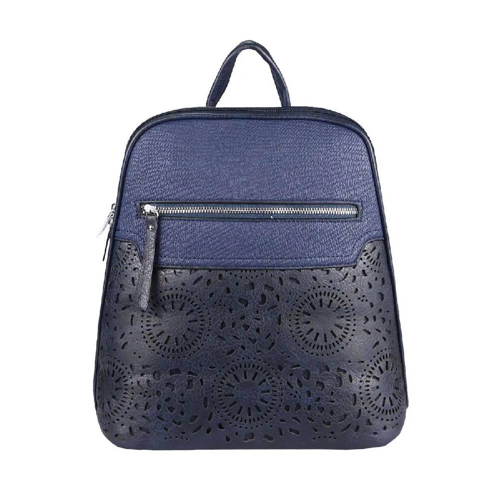 OBC Damen Rucksack Stadtrucksack Backpack Daypack Cityrucksack Leder Optik Tasche Handtasche Shopper Tagesrucksack Crossbag Schultertasche