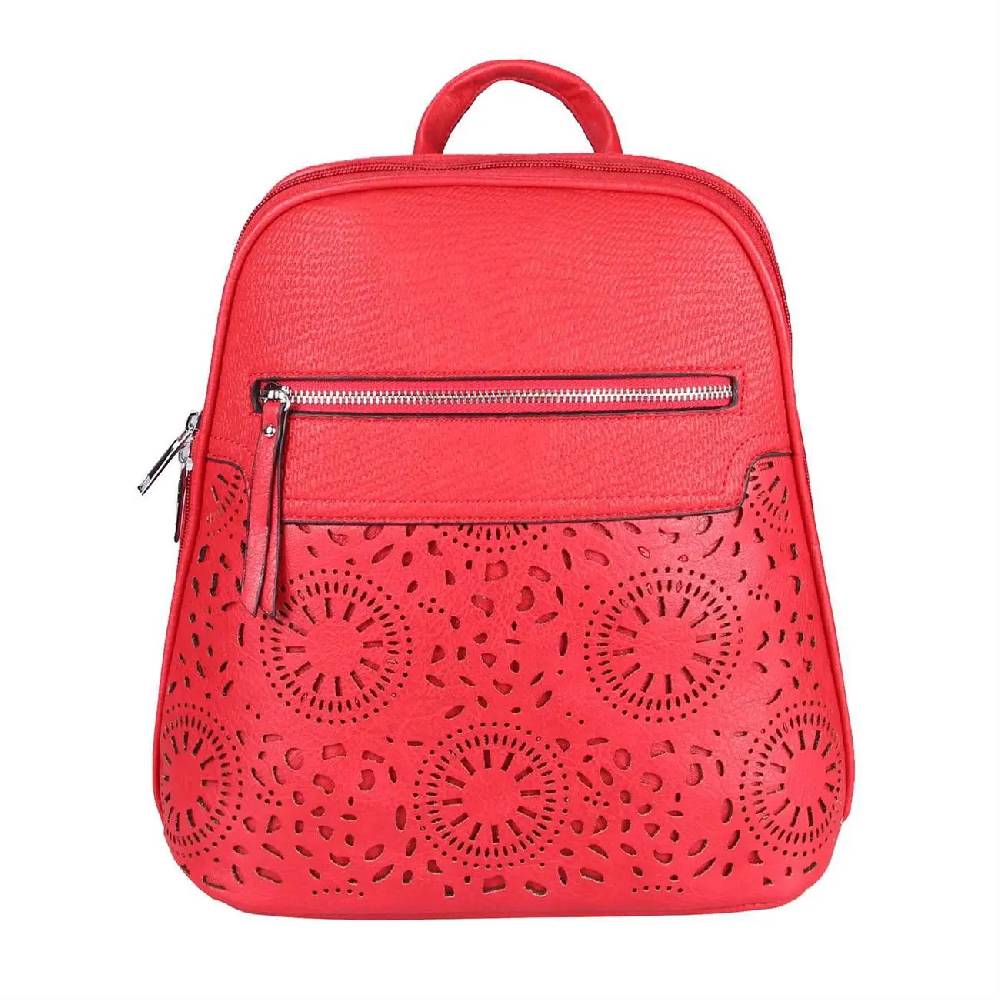 OBC Damen Rucksack Stadtrucksack Backpack Daypack Cityrucksack Leder Optik Tasche Handtasche Shopper Tagesrucksack Crossbag Schultertasche