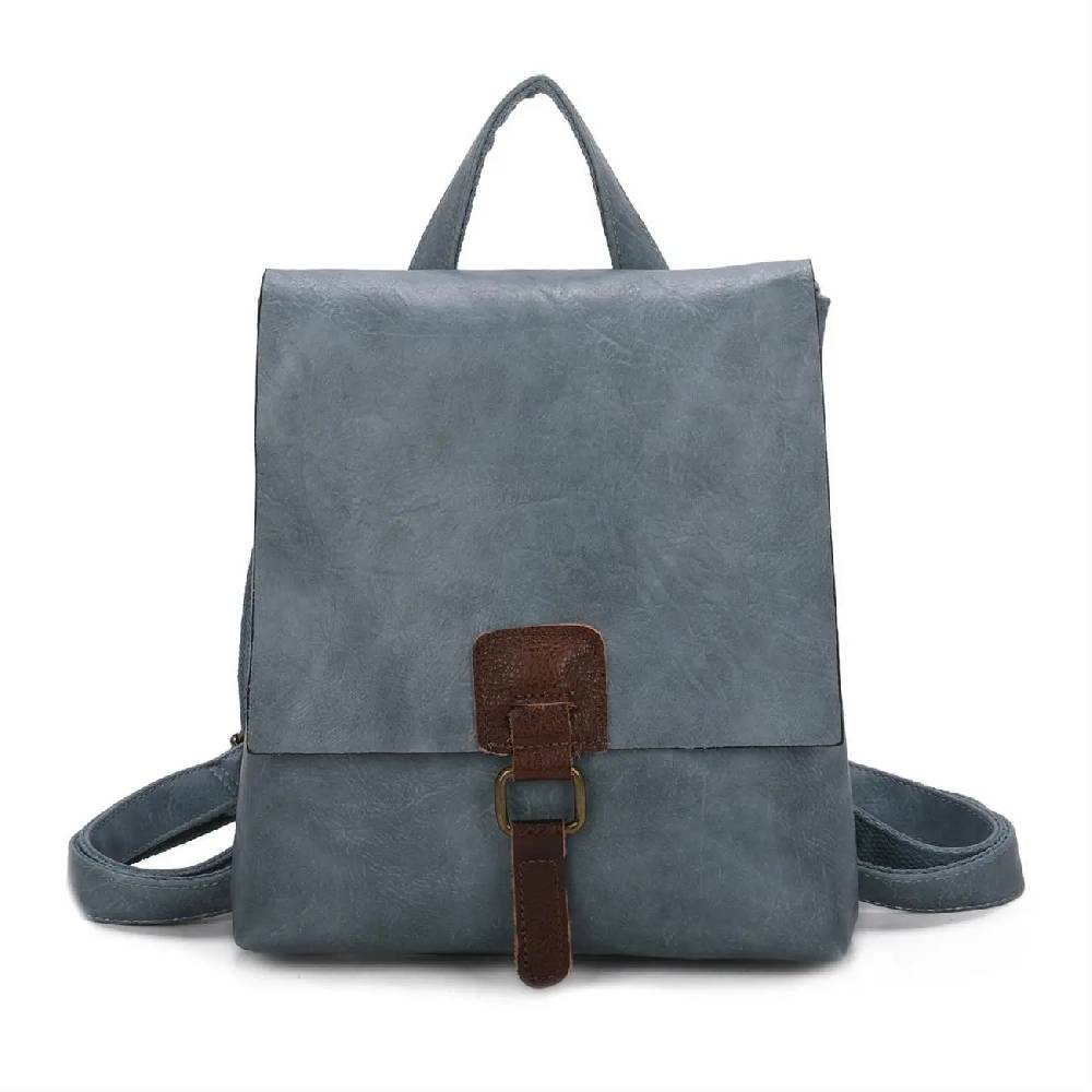 OBC Damen Rucksack Tasche Crossbody Handtasche Messenger Schultertasche Umhängetasche Shopper Vintage Kuriertasche Überschlagtasche Leder Optik