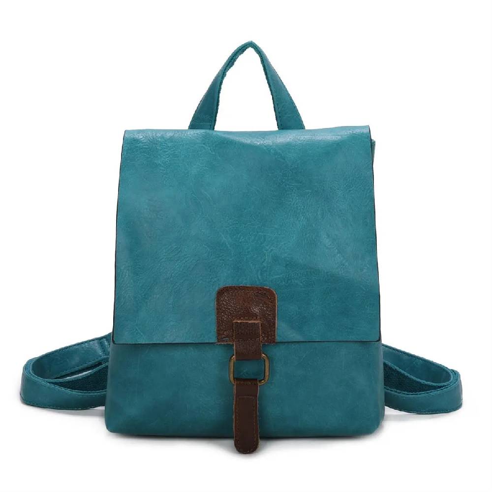 OBC Damen Rucksack Tasche Crossbody Handtasche Messenger Schultertasche Umhängetasche Shopper Vintage Kuriertasche Überschlagtasche Leder Optik