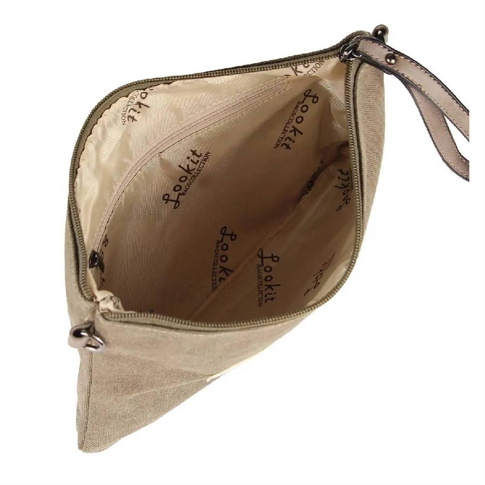 OBC Damen Stern Clutch Tasche Canvas Leder Strass Schultertasche Umhängetasche